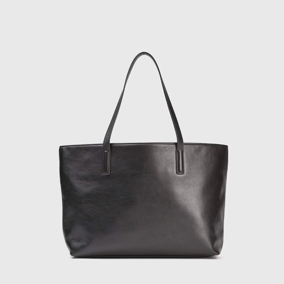 Quince Handbags - Classic Black Leather Tote Bag
